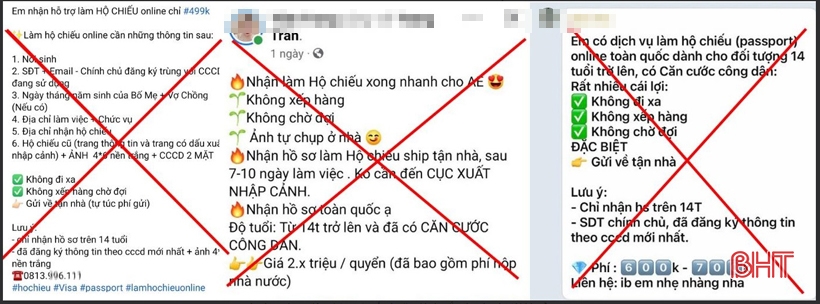 Hà Tĩnh: Cảnh báo dịch vụ “cò mồi” hỗ trợ làm hộ chiếu online