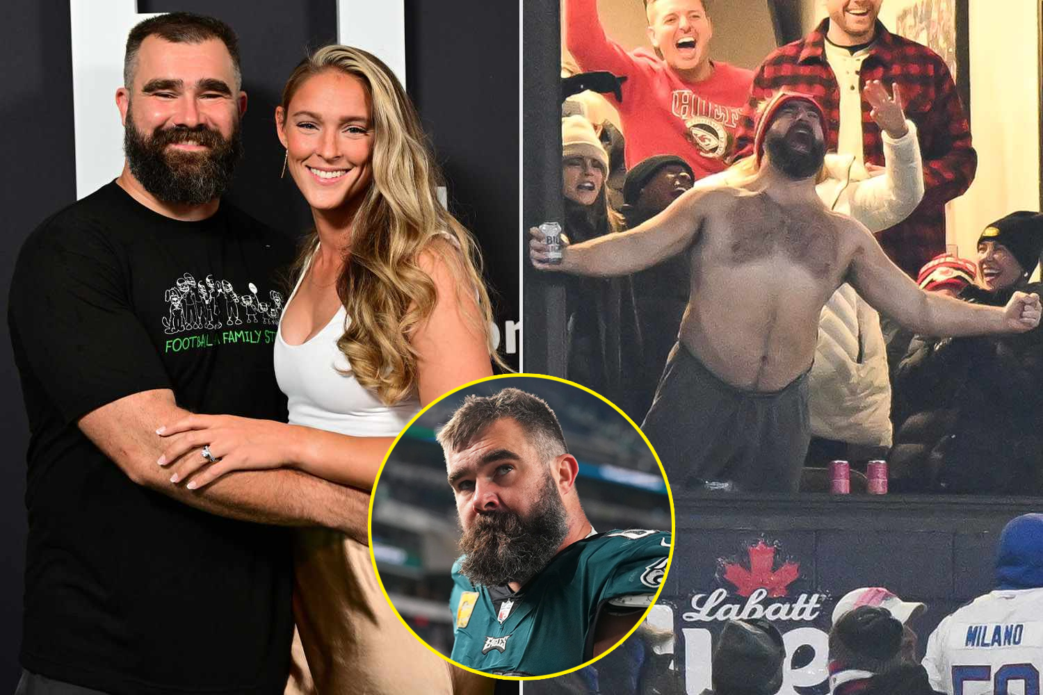 Jason Kelce Says Wife Kylie Kelce Was Not ‘Happy’ He Went Shirtless ...